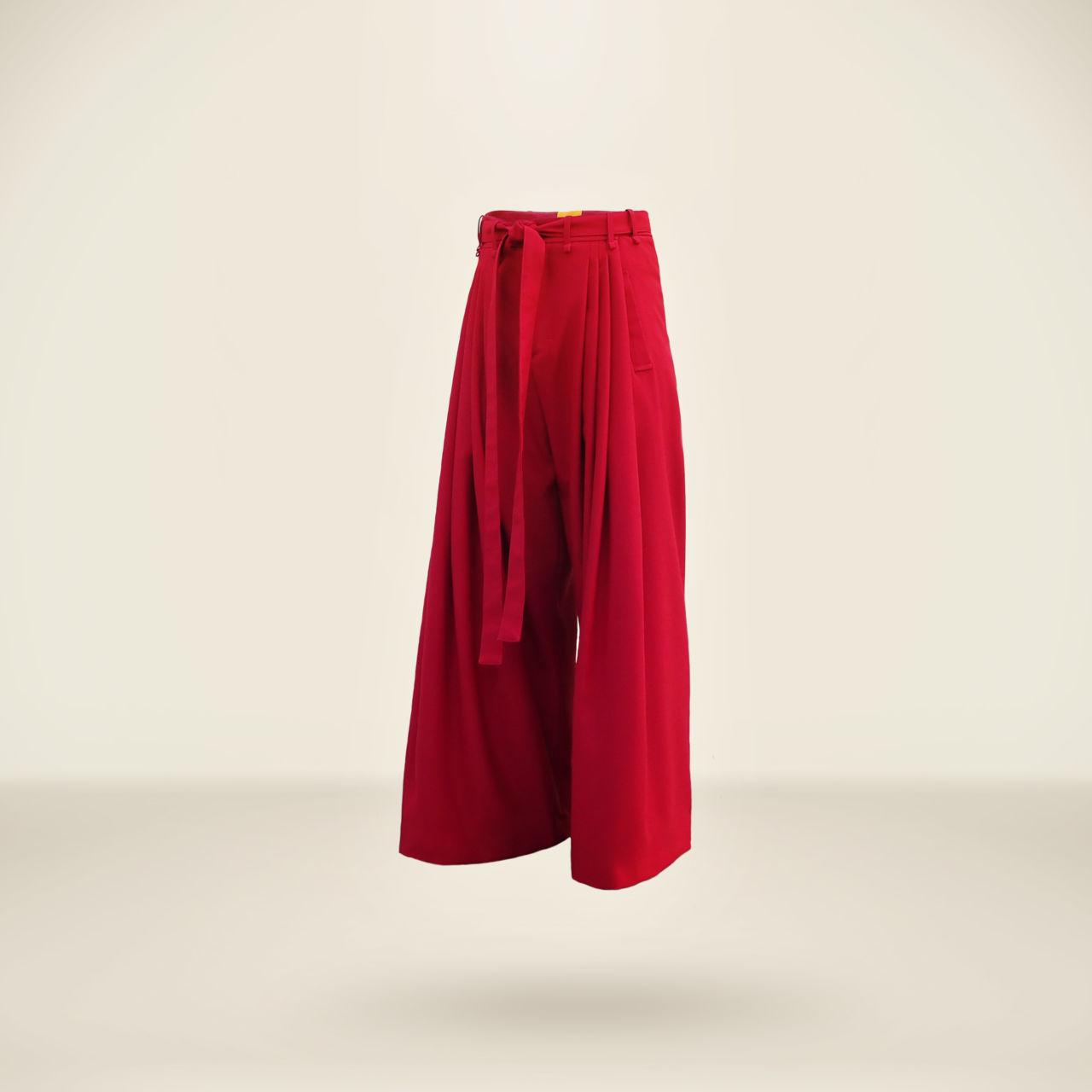 Olalook Women's Red Metal Buckle Belt Scuba Crepe Palazzo Trousers  PNT-19000208 - Trendyol