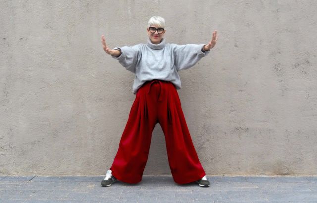 Lidia Mombiela Trousers Deep Red - LR3