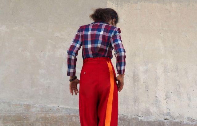 Christina Kapongo Trousers Deep Red - LR3