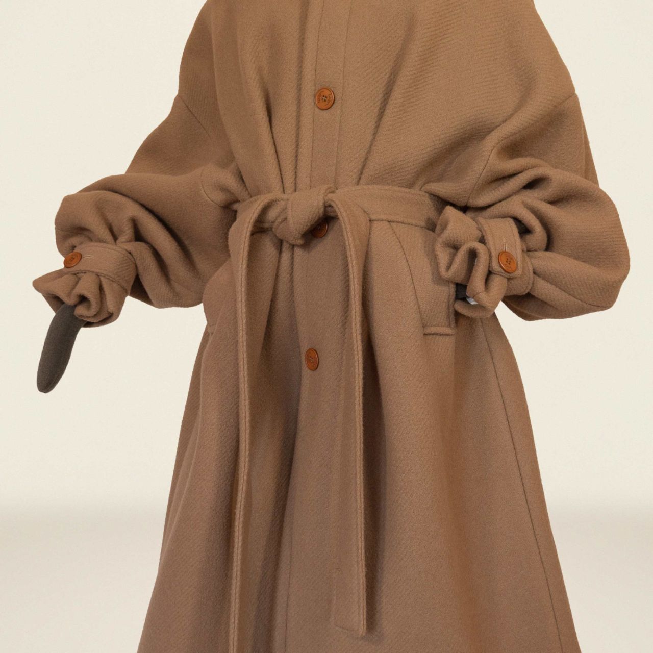 Camel hot sale swing coat