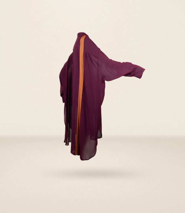 Burgundy Silk Dress - LR3