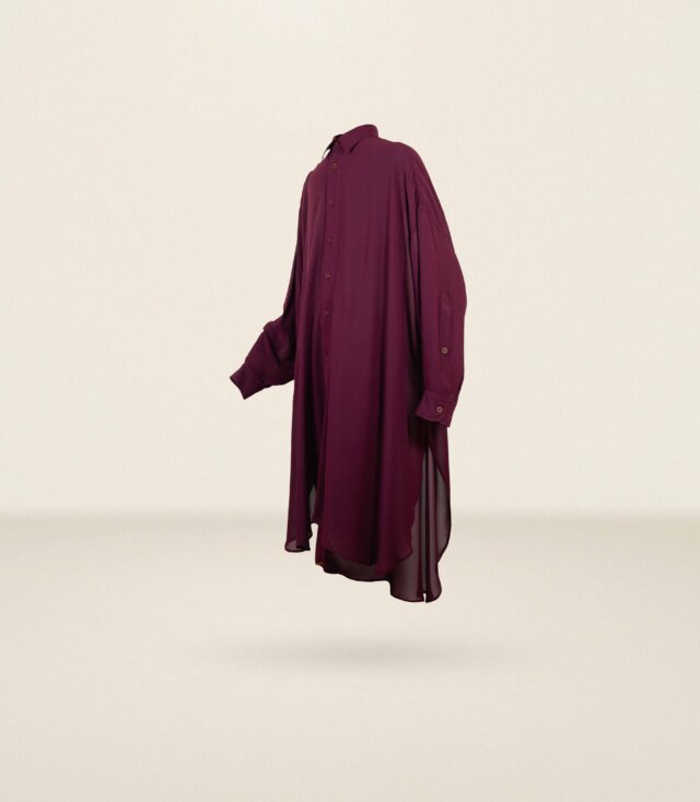 Burgundy Silk Dress - LR3