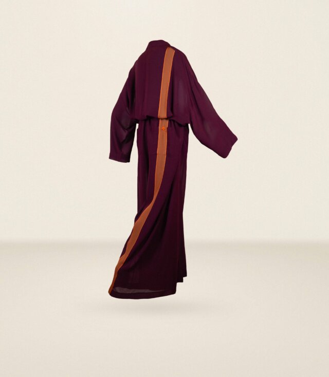 Burgundy Silk Overall - LR3